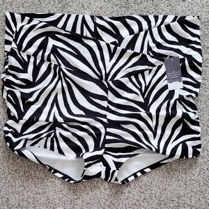 Cacique Zebra Print High Waist Shorts